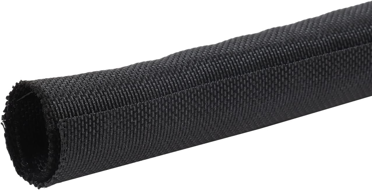 Wire Split Loom Wrap Cable Management Sleeves Automotive Black Woven Mesh Protector Tubing (5/16" - 28 Feet)