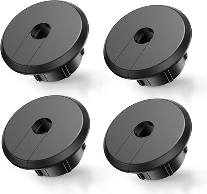 Wall Bushing Grommet for Starlink Dishy Router Ethernet Adapter Cable, Starlink Cable Routing Kit Feed-Through for 1 inch Wall Hole and Furnitures Wire Hole (Black, 4 Pack)
