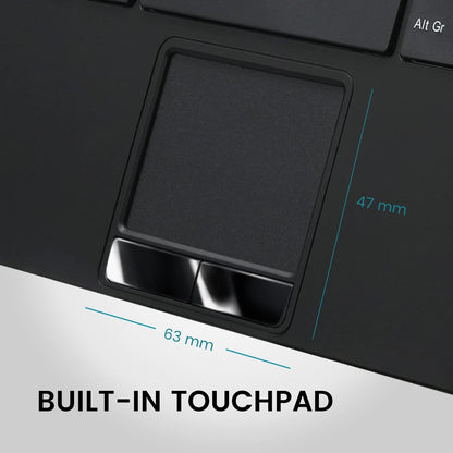 Perixx PERIBOARD-525 US, Wired Mini USB Keyboard with Touchpad - X Type Scissor Keys - 11.18x7.17x1.1 Inches - Build-in 2 USB Hubs - US English