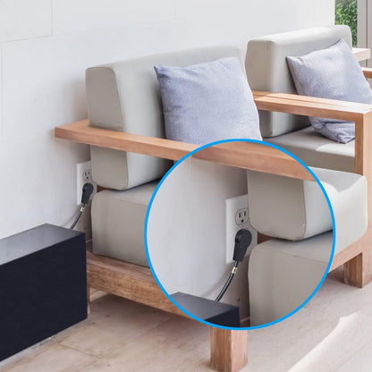 Maximm Monitor Computer Power Cord 8 Ft Flat Plug 360° Rotating PC Cable 3 Prong for, Desktop, Printer, Scanner, 16 AWG NEMA 5-15P to IEC13 - UL Certified