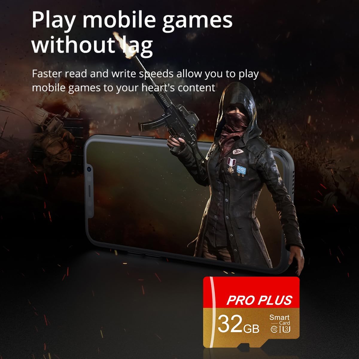 2 Pack TF Card 32GB with Adapter, High Speed Memory Card, UHS-I C10 A1 Memory TF Card for Tablet/Mobile Phone/Camera/Car Audio/Game Console (TF162 Red Gold 32GB)