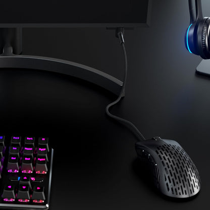 Pulsar Gaming Gears - Micro Bungee ES : Drag-Free Wired Mouse Support - Free Motion on Your Desk - Super Compact Size - Attach it to Your Monitor - Get More Space (Single Pack)