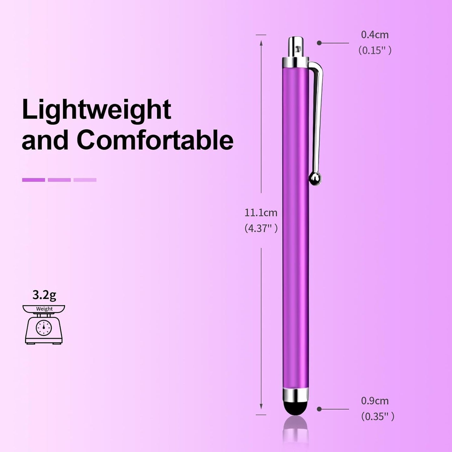 40 Pack Stylus Pen,High Precision and Sensitivity Stylus for Everyday Writing/Drawing,Universal Stylus Compatible with All Touch Screens,10 Colors