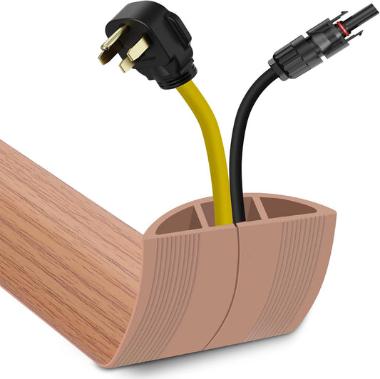 Floor Cord Cover 3.3FT Cord Covers for Wires on Floor Protect Wires & Prevent Trip Hazards, Easy to Cut for Home, Office, School, Concerts, Cavity W0.6in x H0.32in