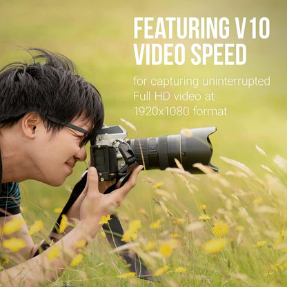 PNY 128GB Elite Class 10 U1 V10 SDXC Flash Memory Card - 100MB/s, Class 10, U1, V10, Full HD, UHS-I, Full Size SD (Pack of 1)