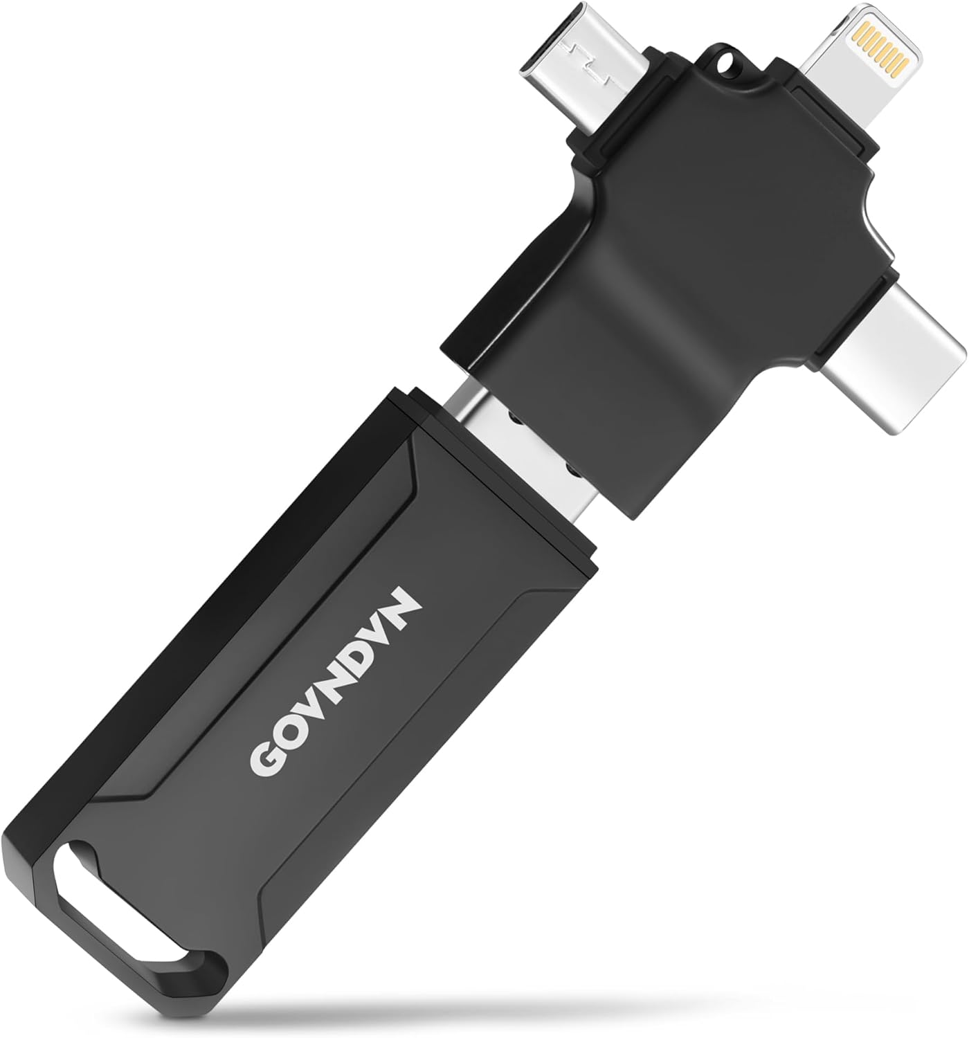 Auto Backup All Devices Photo Stick 128GB Real Capacity, iPhone USB Flash Drive & Backup Storage Memory Stick for Photos, Videos & Contacts, 4-in-1 Thumb Drive for iPhone, iPad, Android, PC, Tablets