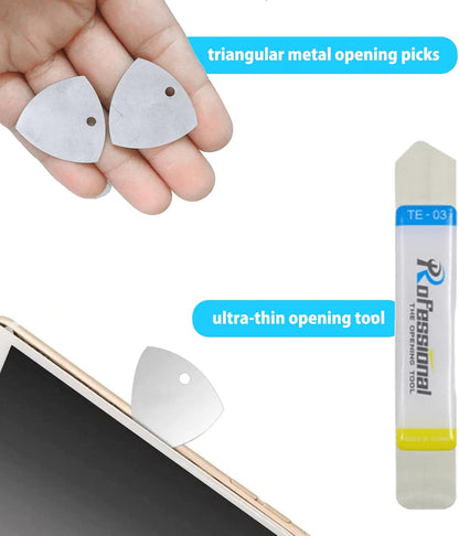 Spudger Pry Tool Kit 8 Piece Opening Tool, Metal Spudger Tool Kit, Ultra-Thin Prying & Open Tool for iPhone, Laptop, iPad, Cell Phone, MacBook, Tablet, Computer, Electronics Repair