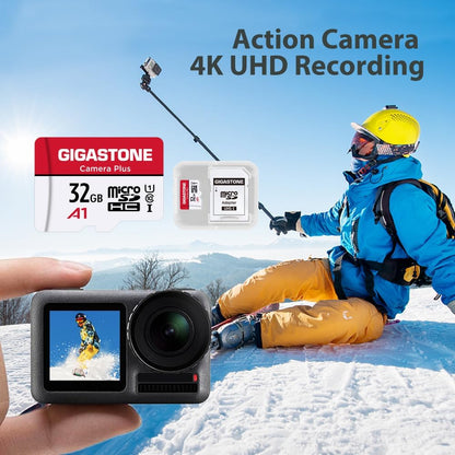 GIGASTONE Micro SD Card 32GB 10-Pack, Camera Plus, MicroSDHC Memory Card for Camera, Wyze Cam, Roku, Full HD Video Recording, UHS-I U1 A1 Class 10, up to 90MB/s, with 10 Adapters