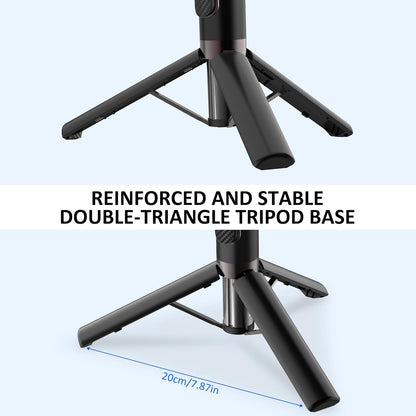 Selfie Stick Aluminum Alloy Selfie Stick Tripod with Remote Foldable Travel Tripod Stand 270 Rotation Compatible with iPhone/Android/Go Pro Camera
