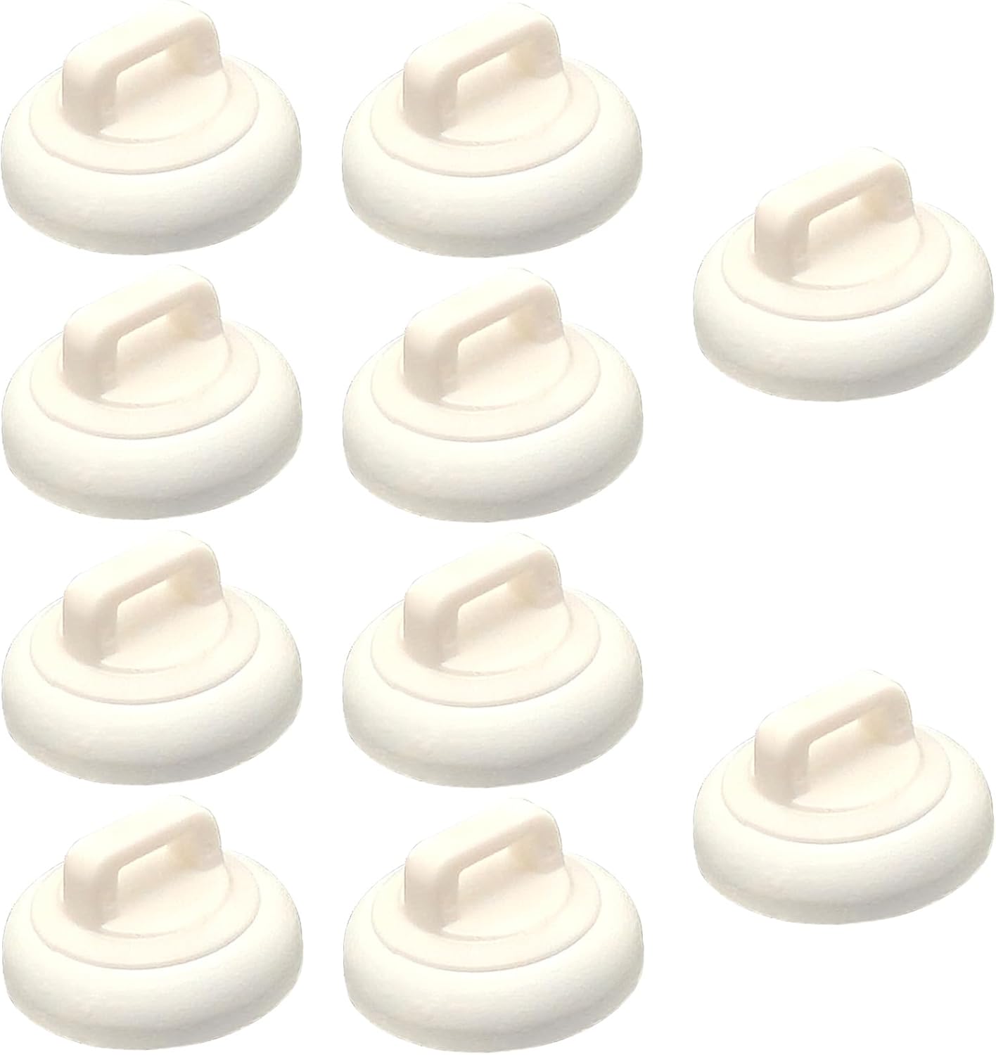 Magnetic Cable Zip Tie Mounts Clips Multipurpose Zip Ties Mount Base Holder Black Wire Cable Holder Mount Wire Clips Management for Home Office Marine Electrical Wiring (White, 10 Piece)