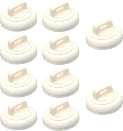 Magnetic Cable Zip Tie Mounts Clips Multipurpose Zip Ties Mount Base Holder Black Wire Cable Holder Mount Wire Clips Management for Home Office Marine Electrical Wiring (White, 10 Piece)