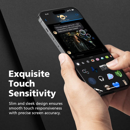 3-Pack Anti-Blue Light Matte Screen Protector For iPhone 12/12 Pro [Support Fingerprint Unlock] Anti-Glare, Anti-Fingerprint [Eye Protection] Bubble-Free Installation with Alignment Jig