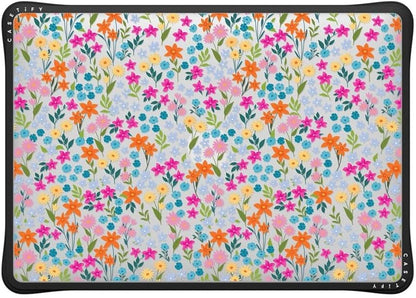 CASETiFY Impact MacBook Air 13" (M1/Intel) Case [Cushioned Impact Corners/Scratch-Resistant/Anti-Slip Grip] - Petit Floral Transparent - Clear Black