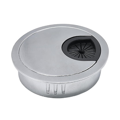 1 Pcs Desk Grommet 2" / 50 mm, Desk Cord Hole Cover, Cable Grommet Metal Zinc Alloy Materilal, Desk Hole Grommet for Home & Office Pc, Detachable Cable Cord Organizer-Matte Silver