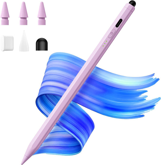 Stylus Pen for iPad(2025-2018),13 mins Fast Charge Pencil with Tilt Sensitivity and Palm Rejection for iPad A16/10/9/8/7/6,Air 13"/11"/M3/M2/5/4/3,Pro 11"/13"/12.9"/M4/M2/M1,Mini 7/6/5,Lilac