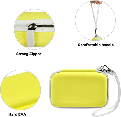 Travel Case for UCOMX for Nano/for Iseyyox/for LISEN/for RTOPS 3 in 1 Wireless Charger, Foldable Magnetic Charging Station Storage Holder Bag for Fast Charge Pad Cable and Adapter, Yellow-Box Only