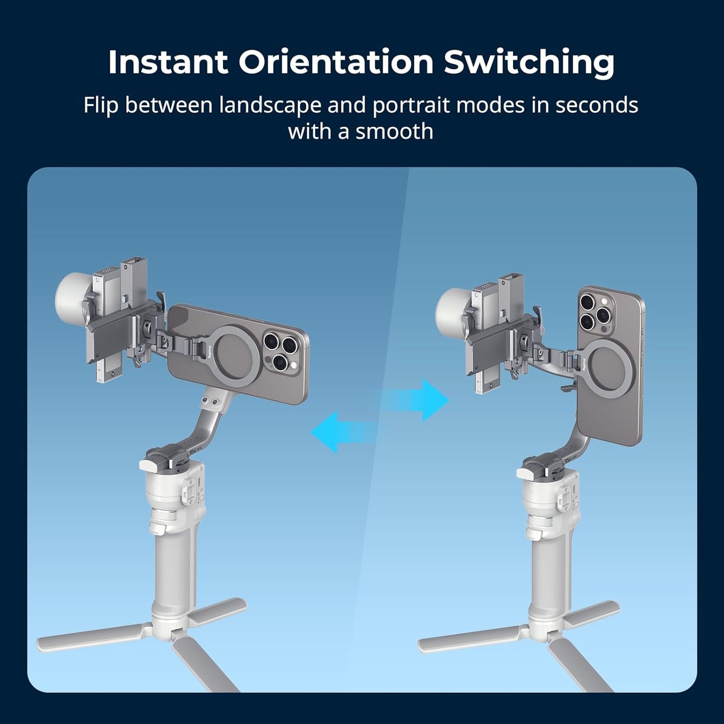 SMALLRIG Metal Phone Mount with Baseplate for Arca-Standard, Compatible for DJI RS 4 Mini, Smartphone Support with Cold Shoe Mount, Phone Tripod Mount for iPhone 17/16/15 Series etc. - 5339