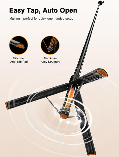 𝟐𝟎𝟐𝟓 𝐔𝐩𝐠𝐫𝐚𝐝𝐞𝐝 for Magsafe Tripod for iPhone,65”Extendable Strong Magnetic Selfie Stick for iPhone with Remote,Portable Cell Phone Tripod Stand for Vlogging Video Vacation Travel Essentials