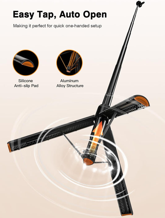 𝟐𝟎𝟐𝟓 𝐔𝐩𝐠𝐫𝐚𝐝𝐞𝐝 for Magsafe Tripod for iPhone,65”Extendable Strong Magnetic Selfie Stick for iPhone with Remote,Portable Cell Phone Tripod Stand for Vlogging Video Vacation Travel Essentials