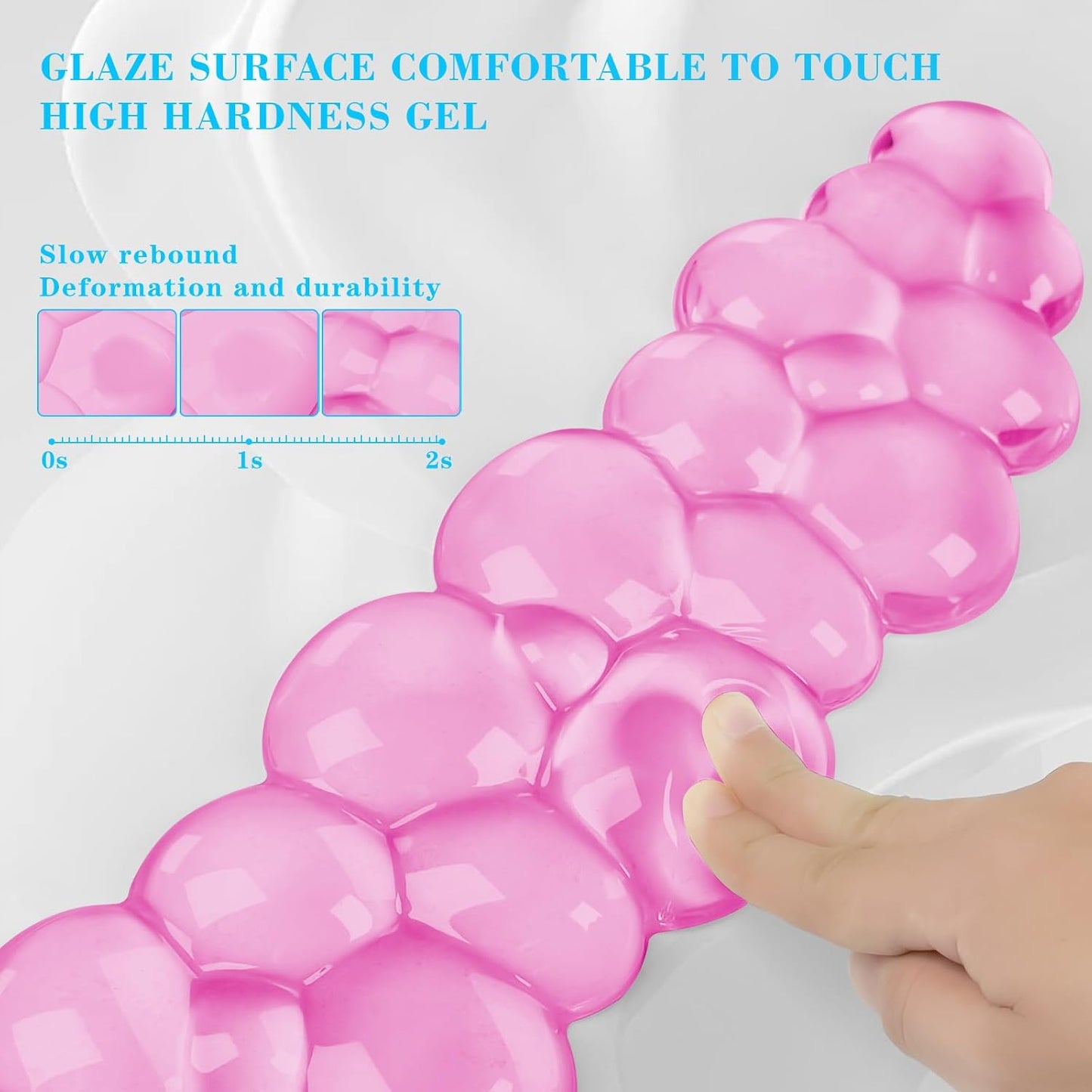 Gel Cloud Keyboard and Mouse Wrist Rest, Cute Wrist Support and Arm Support Keyboard Rest for Keyboard and Mouse Typing Pain Relief，Suitable for Office/Computer/Laptop/Gaming (Pink)