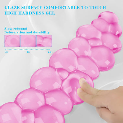 Gel Cloud Keyboard and Mouse Wrist Rest, Cute Wrist Support and Arm Support Keyboard Rest for Keyboard and Mouse Typing Pain Relief，Suitable for Office/Computer/Laptop/Gaming (Pink)