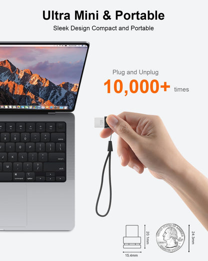 128GB USB 3.0 Flash Drive, Mini Thumb Drive Waterproof Memory Stick with Lanyard Hole Plug and Play Portable USB Stick Storage for Computer Laptop Smart TV, Black