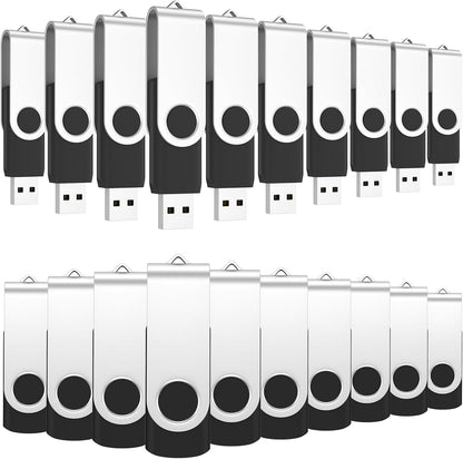 ABLAZE 256MB Flash Drives 500 Pack, USB 2.0 Thumb Drives Bulk Swivel Memory Stick Bulk USB 500 Pack Pendrives 256MB (Black)