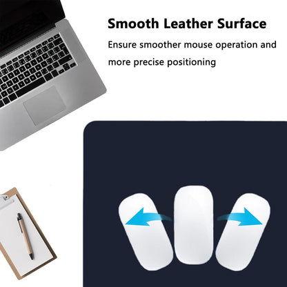 PU Leather Desk Pad Protector Gaming Mouse Pad Non Slip Desk Mat for Keyboard and Mouse Waterproof Desk Writing Pad for Office and Home Desk Accessories(Dark Blue, 23.6 * 11.8)
