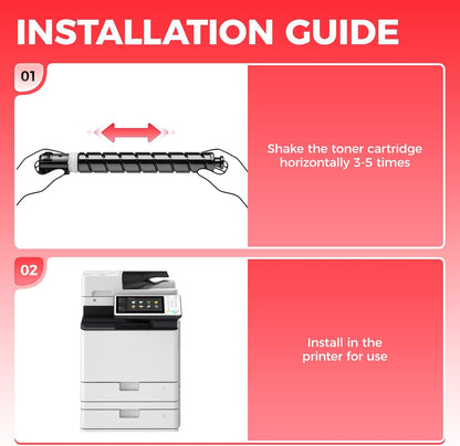 GPR-58 GPR58 High Yield Toner Cartridge 4-Pack Replacement for Canon ImageRunner Advance C256iF II C256iF III C356iF II C356iF III DX C257iF C357iF C359IF C259IF Printer Ink Black Cyan Magenta Yellow