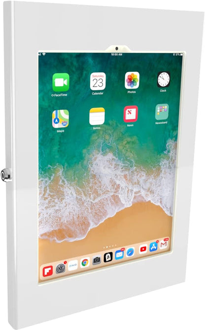 TABcare Locking Security Metal Case for Apple iPad Pro 12.9" 3/4/5/6 for Kiosk, POS, Store, Show Display (White, iPad Pro 12.9 3/4/5/6)