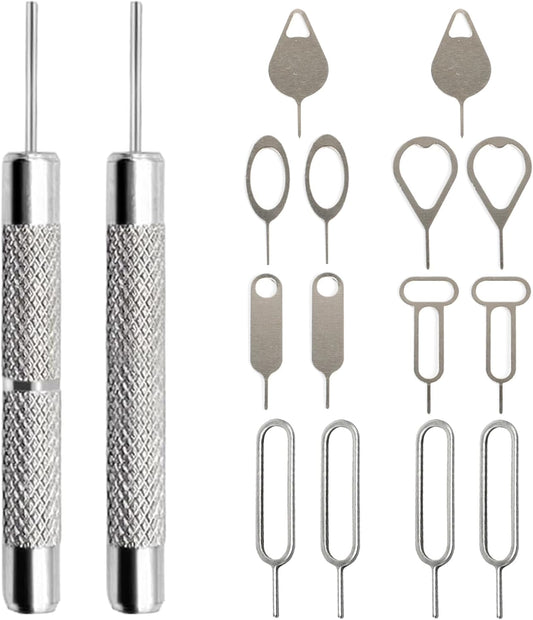 ZukoCert 16 Pieces SIM Card Removal Tool Set, Multi-Functional SIM Ejector Tool, SIM Card Pin, Phone SD Card Removal Tool Key, Universal for Smartphone