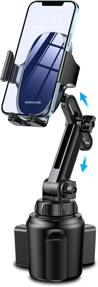 Miracase Universal Cup Phone Holder for Car, [Upgraded Version] Adjustable Long Neck Car Cup Holder Phone Mount Cradle Friendly Compatible with iPhone Samsung Google and All Smartphones, Blue