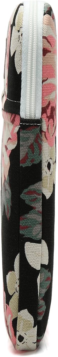 Canvaslove Pink Rose Pattern Laptop Sleeve Case Bag with Pocket for MacBook Pro 14 inch and 14 inch Laptop