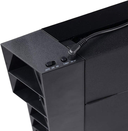 Linkhood Cooling Fan for PS4, USB External Cooler 5 Fan Turbo Temperature Control Cooling Fans for Sony PlayStation 4 Gaming Console (for PS4 ONLY)