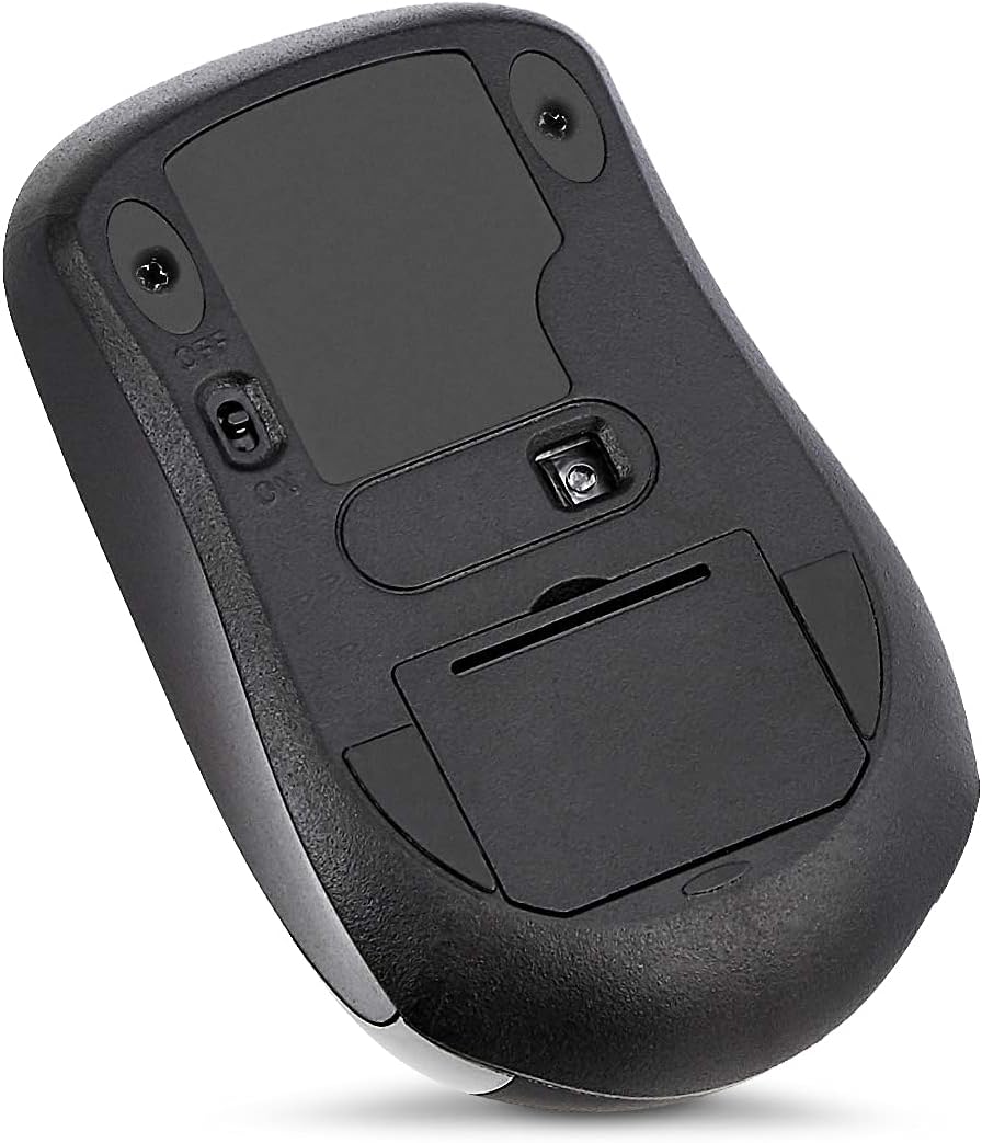 Amazon Basics 2.4 Ghz Wireless Optical Computer Mouse with USB Nano Receiver, Black, 30 Pack