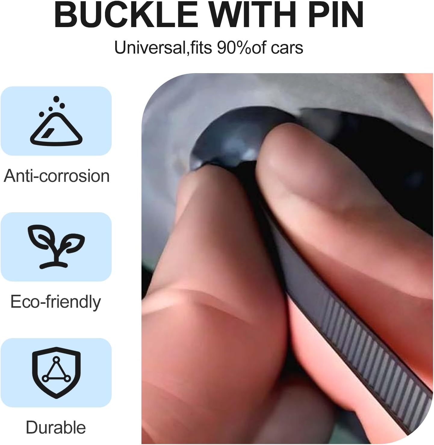 Nylon Universal Cable Tie Buckle,New Multifunctional Cable Tie Buckle for Car Daily Repair,Heavy Duty Self-Locking Nylon Zip Ties Holder,UV Resistant Zipties for Car Daily Auto Fixing (50pcs)