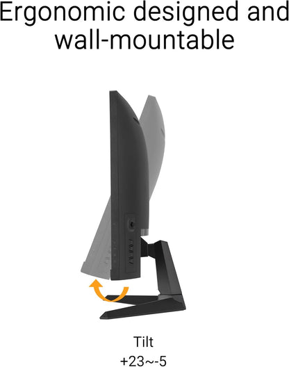 ASUS TUF Gaming 27” 1080P Curved Monitor (VG27VQ3B) – Full HD, 180Hz, 1ms, Extreme Low Motion Blur Sync, FreeSync, 1500R Curvature, Eye Care, 90% DCI-P3, DisplayWidget, 3 yr Warranty