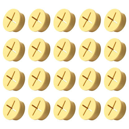 20Pcs Desk Grommet, 3/4" (20mm) Yellow Silicone Cord Hole Cover, Flexible Rubber Wire Grommets, Wall Grommets for Cables Management, Table, Countertop, Cabinets and Furnitures Wire Organizer