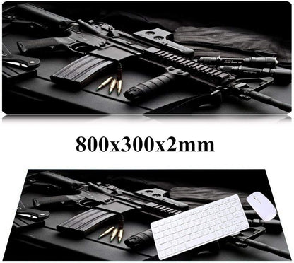 RTGGSEL 31.5x11.8 Inch Non-Slip Long Extended Large Gaming Mouse Pad with Stitched Edges XL Laptops Keyboard Mouse Mat(AK47)