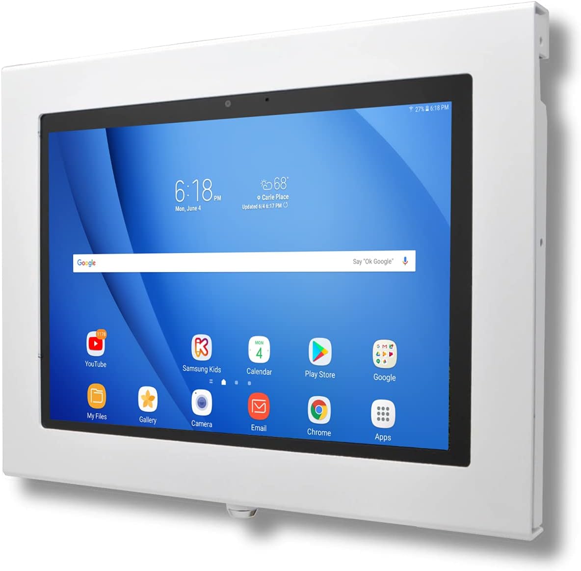 TABcare Locking Anti-Theft Metal Case for Samsung Galaxy TAB A7 10.4" Tablet for Kiosk, POS, Store, Show Display, Time Clock (TAB A7 10.4, White)