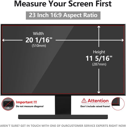 23 Inch Computer Privacy Screen Shield [2 Pack] for 16:9 Widescreen Desktop Monitor - Anti-Glare Blue Light Privacy Filter and Anti Spy Privacy Screen Protector Film
