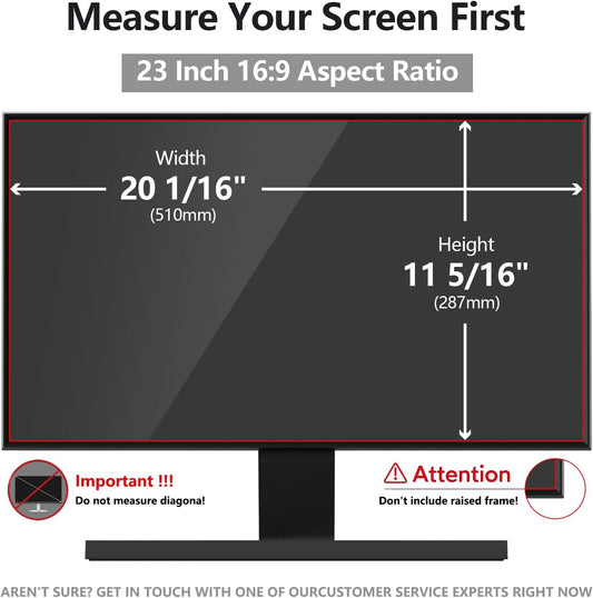 23 Inch Computer Privacy Screen Shield [2 Pack] for 16:9 Widescreen Desktop Monitor - Anti-Glare Blue Light Privacy Filter and Anti Spy Privacy Screen Protector Film