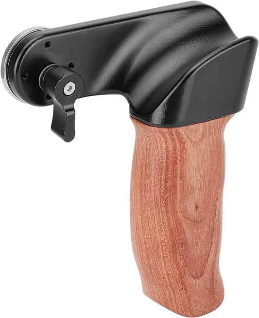 CAMVATE Ergonomic Wooden Hand Grip with Rosette M6 Thread Screw Connection for Camera Shoulder Mount Rig(Right Hand) - 2927