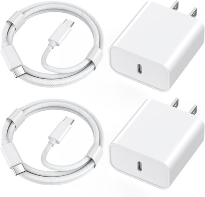 iPhone 16 Charger Fast Charging,iPad USB C Fast Charger & 2Pack 3FT Type C USBC to C Woven Cable Cord for Apple iPhone 16/16e/16 Pro/16 Pro Max/iPhone 15 Plus,i-Pad Pro13/12.9/11inch,11th/A16Air,Mini