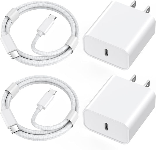 iPhone 16 Charger Fast Charging,iPad USB C Fast Charger & 2Pack 3FT Type C USBC to C Woven Cable Cord for Apple iPhone 16/16e/16 Pro/16 Pro Max/iPhone 15 Plus,i-Pad Pro13/12.9/11inch,11th/A16Air,Mini