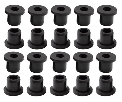 20 pcs 7/16" Drill Hole，1/4" ID Black Silicone Top hat Rubber Grommets for Wiring，Automotive，Firewall，Hole Plug，Desk，Screw，Water and Gas Pipe，Drain，House Siding，Cable Bushing，Glass，Wire Plug