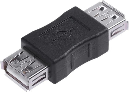 Cmple - USB Female to Female Coupler Adapter Straight Bridge USB 2.0 Type-A Jack to Jack Extension Connector Converter High Speed Data Transfer Charger Cable Extender