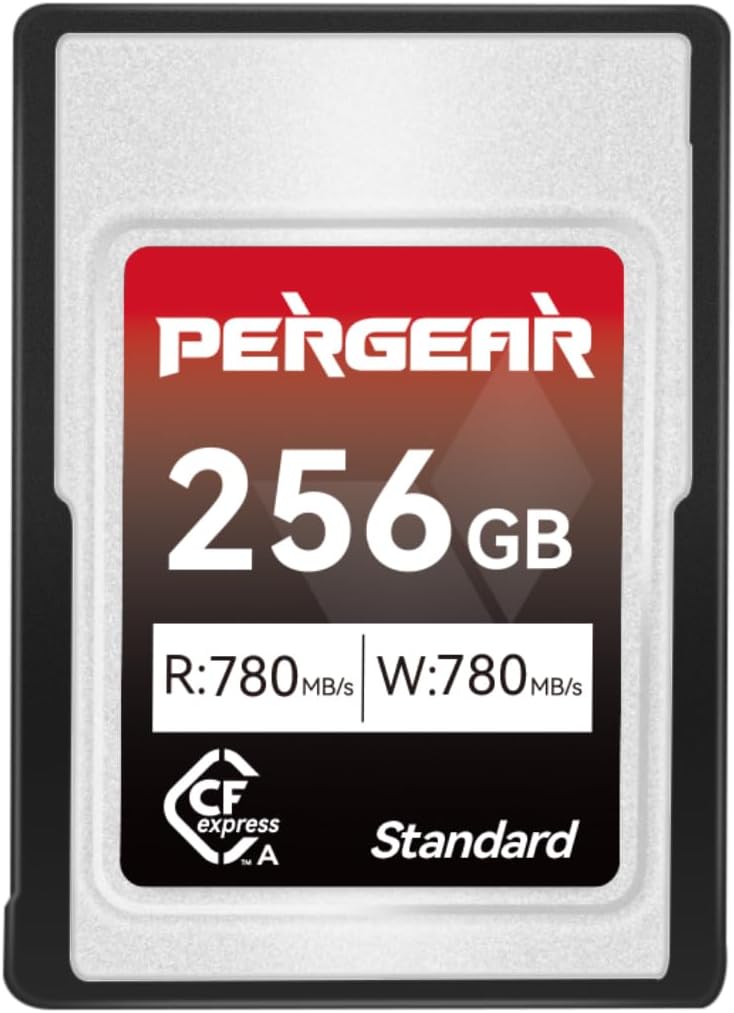 Pergear 256GB CFexpress Type A Memory Card, Up to 780MB/s Read Speed & 780MB/s Write Speed for 4K 120P,8K 30P Recording Compatible for Sony Alpha & FX Cameras (VPG200)
