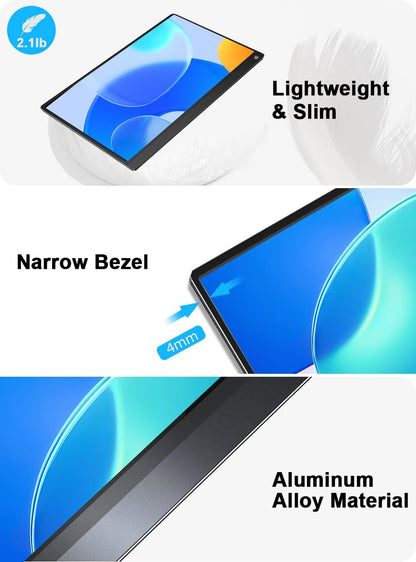 UPERFECT Portable Monitor Battery Touchscreen 120HZ | 15.6” 1ms Gaming Monitor | Built-in 10800mAh Battery Powered |FHD FreeSync| Type-C & HDMI | Travel Screen for Laptop, Computer, Game Consoles