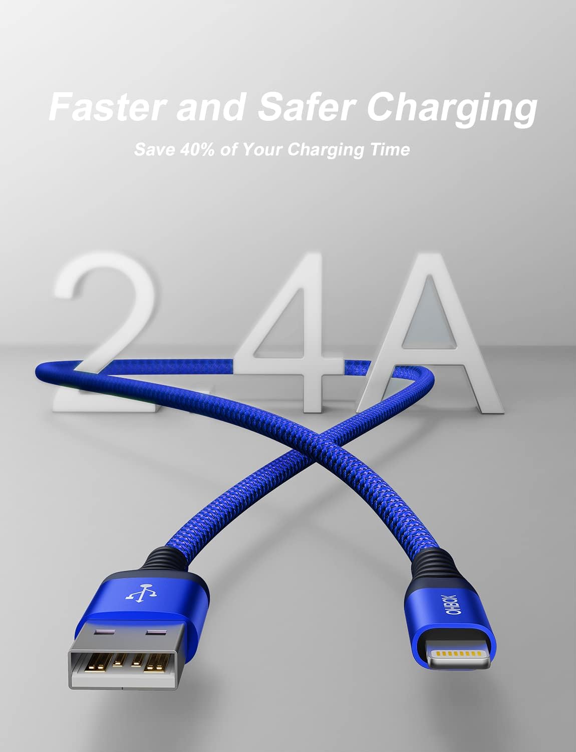 iPhone Charger Cable 6FT, USB to Lightning Cable 3Pack Braided USB iPhone Charger Fast Charging Cable iPhone Cord Compatible with iPhone 14/13/12/11/Pro/Max/Mini/X/Plus/8/7/6/5S/SE/Plus/iPad and More